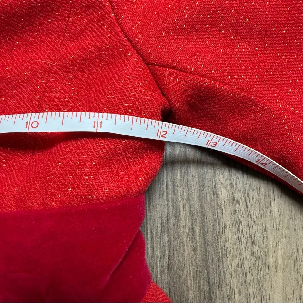Busy Bees Kids Red Double Breasted Dress Coat Red Velvet‎ Trim Toddler Girl 3T